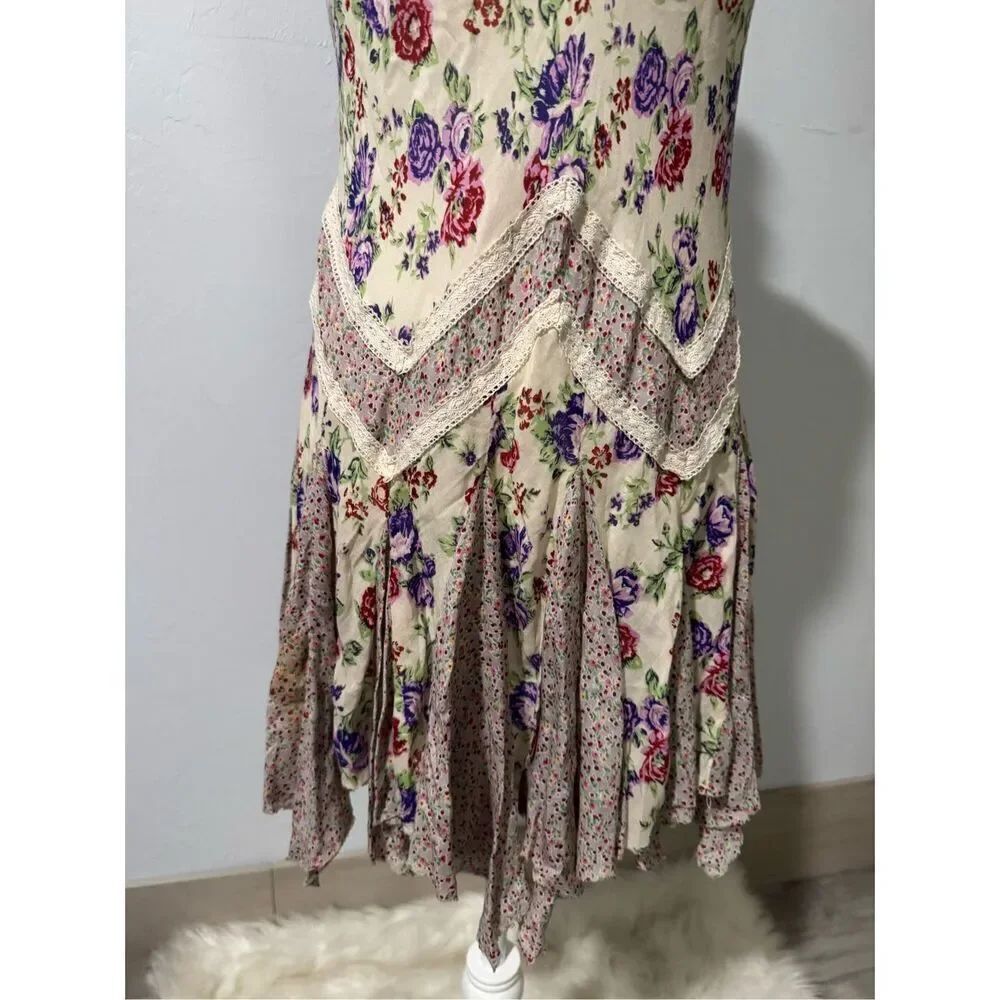 Free People intimately flower patch pattern lace fairy core dress SP - Picture 9 of 10